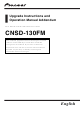 Pioneer CNSD-130 FM Upgrade Instructions And  Operation Manual Addendum