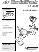 NordicTrack Sl850 Bike User Manual