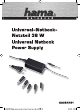 Hama Universal Netbook Power Supply Operating	 Instruction