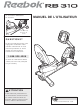 Reebok Rb 310 Exercise Bike Manuel De L'utilisateur