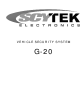 Scytek electronic G-20 Product Manual