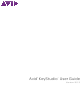 Avid Technology Avid KeyStudio User Manual