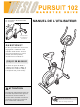 Weslo Pursuit 102 Manuel De L'utilisateur