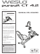 Weslo Purcuit4.2 Bike Manual Del Usuario
