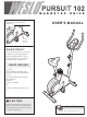 Weslo Pursuit 102 Bike Manual
