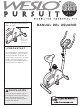 Weslo Pursuit 203 Bike Manual Del Usuario