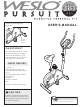 Weslo Pursuit 203 Bike User Manual