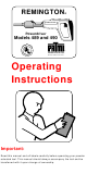 Remington 489 Operating Instructions Manual
