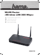 Hama Wireless LAN 300 Mbps Operating	 Instruction