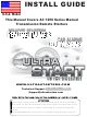 Ultra Start 1250 SERIES Install Manual