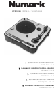 Numark PT01 Quick Start Owner's Manual