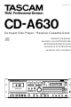Tascam CD-A630 Owner's Manual