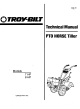 Troy-Bilt Horse Tiller Technical Manual