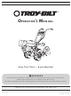 Troy-Bilt Horse Operation Manual