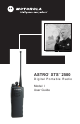 Motorola ASTRO XTS 2500 User Manual