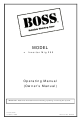 Boss Mig 250 Operating Manual
