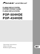 Pioneer PDP-434HDE Operating Instructions Manual
