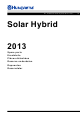 Husqvarna Solar Hybrid 2013 Spare Parts