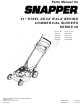 Snapper RP217250 Parts Manual