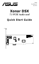 Asus Xonar DSX Quick Start Manual