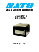 SATO D508 Parts List