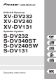 Pioneer XV-DV232 Operating Instructions Manual