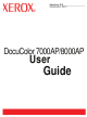 XEROX DocuColor 7000AP User Manual