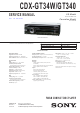 Sony CDX-GT34W Service Manual