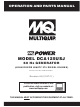 Multiquip DCA125USJ Operation And Parts Manual