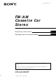 SONY XR-CA360EE Operating Instructions Manual