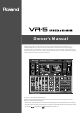 Roland VR-5 Owner's Manual