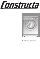 CONSTRUCTA Washing machine Operating Instructions And Installation