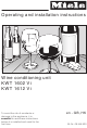 Miele KWT 1602 Vi Operating And Installation Manual