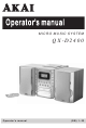 AKAI QX-D2400 Operator's Manual