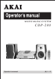AKAI CDP-280 Operator's Manual