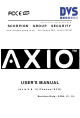 Scorpion Group Security AXIO User Manual
