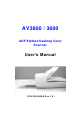 AVISION AV3600 User Manual