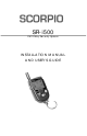 Scorpio SR-i500 Installation Manual And User's Manual