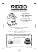 RIDGID WD1665 Owner's Manual