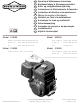 BRIGGS & STRATTON 120000 Operating And Maintenance Instructions Manual