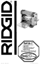 RIDGID TP1300 Owner's Manual