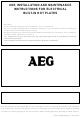AEG 31050K Use, Installation And Maintenance Instructions