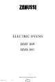 Zanussi BMS 841 Instruction Booklet