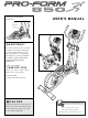 Pro-Form 600 S Treadmill Manual