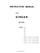 Singer 457A105 Instruction Manual