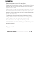 SIEMENS Microwave Oven Instruction Manual