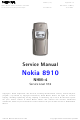 Nokia 8910 Service Manual