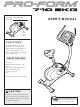 ProForm 710 Ekg Exercise Bike User Manual