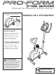 Pro-Form 715 Smr Bike Manuel De L'utilisateur