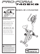 Pro-Form 740 Ekg Bike Manuel De L'utilisateur